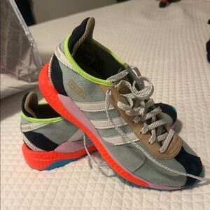 adidas Gray and Neon Green Sneakers